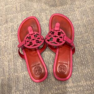 Tory Burch Fuchsia Slide Sandals